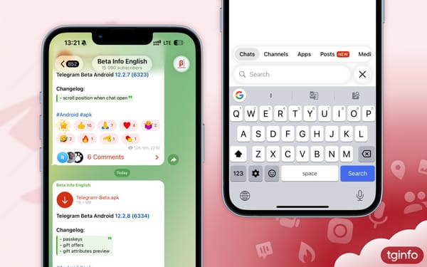 Telegram continua tentando implementar o Liquid Glass